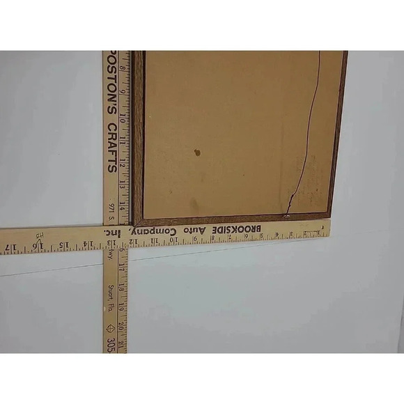 Vintage Marquetry Wood Inlay Framed Art Orca Swimming Signed 1983 - Picture 5 of 6